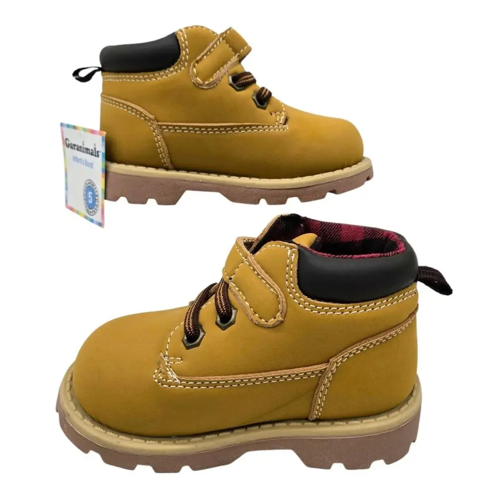 Garanimals Little Boys Toddler Hiking Work Boot Strap Tan‎ Wheat SIze 5